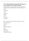 NUR 112 Chamberlain College Of Nursing -Nur 112 Final &lpar;pediatrics&comma;ob&sol;maternity Medsurge&comma; test 1&comma;2&comma;3&comma;4&rpar; Questions with Complete Solutions