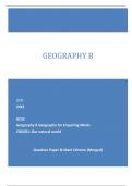 OCR 2023 GCSE Geography B Geography for Enquiring Minds J384/01: Our natural world Question Paper & Mark Scheme (Merged