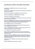 AQA BIOLOGY PAPER 1 WITH BEST SOLUTIONS 