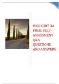 WGU C207 OA FINAL SELF-ASSESSMENT Q&A 2024-2025 QUESTIONS AND ANSWERS