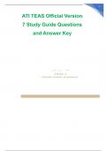 ATI TEAS Official Version 7 Study Guide Questions and Answer Key