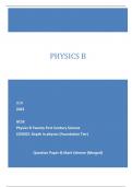 OCR 2023 GCSE Physics B Twenty First Century Science J259/02: Depth in physics (Foundation Tier) Question Paper & Mark Scheme (Merged