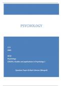 OCR 2023 GCSE Psychology J203&sol;01&colon; Studies and applications in Psychology 1 Question Paper & Mark Scheme &lpar;Merged