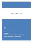 OCR 2023 GCSE Psychology J203&sol;02&colon; Studies and applications in Psychology 2 Question Paper & Mark Scheme &lpar;Merged&rpar;