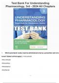 Test Bank For Understanding Pharmacology&comma; 3rd - 2024 All Chapters