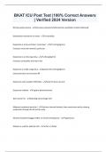BKAT ICU Post Test &vert;100&percnt; Correct Answers &vert; Verified 2024 Version