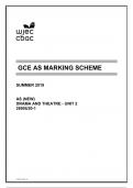 GCE AS MARKING SCHEME SUMMER 2019 AS (NEW) DRAMA AND THEATRE - UNIT 2 2690U20-1