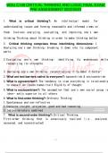 WGU C168 CRITICAL THINKING AND LOGIC FINAL EXAM PRE ASSESSMENT 2024