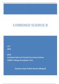OCR 2023 GCSE Combined Science B Twenty First Century Science J260/01: Biology (Foundation Tier) Question Paper & Mark Scheme (Merged) COMBINED SCIENCE B