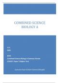 OCR 2023 GCSE Combined Science Biology A Gateway Science J250/07: Paper 7 (Higher Tier) Question Paper & Mark Scheme (Merged) COMBINED SCIENCE  BIOLOGY A