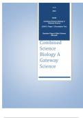 OCR 2023 GCSE Combined Science Biology A Gateway Science J250/01: Paper 1 (Foundation Tier) Question Paper & Mark Scheme (Merged) Combined  Science  Biology A 