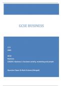 OCR 2023 GCSE Business J204/01: Business 1: business activity, marketing and people Question Paper & Mark Scheme (Merged) GCSE BUSINESS