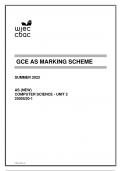 GCE AS MARKING SCHEME SUMMER 2022 AS &lpar;NEW&rpar; COMPUTER SCIENCE - UNIT 2 2500U20-1