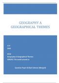 OCR 2023 GCSE Geography A Geographical Themes J383/02: The world around us Question Paper & Mark Scheme (Merged) GEOGRAPHY A  GEOGRAPHICAL THEMES