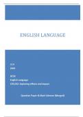 OCR 2023 GCSE English Language J351/02: Exploring effects and impact Question Paper & Mark Scheme (Merged) ENGLISH LANGUAGE