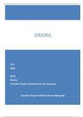 OCR 2023 GCSE Drama J316/04: Drama: Performance and response Question Paper & Mark Scheme (Merged) DRAMA