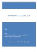 OCR 2023 GCSE Combined Science B Twenty First Century Science J260/03: Physics (Foundation Tier) Question Paper & Mark Scheme (Merged) COMBINED SCIENCE B
