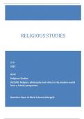 OCR 2023 GCSE Religious Studies J625/08: Religion, philosophy and ethics in the modern world from a Jewish perspective Question Paper & Mark Scheme (Merged) RELIGIOUS STUDIES