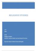 OCR 2023 GCSE Religious Studies J625/03: Judaism Beliefs and teachings & Practices Question Paper & Mark Scheme (Merged) RELIGIOUS STUDIES