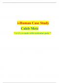 i-Human Case Study  Caleb Metz ‘‘A 13 y/o male with testicular pain ’’