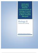 OCR 2023 Biology B H422/01:  Fundamentals of  biology A Level Question Paper  & Mark Scheme  (Merged) Biology B Fundamentals of biology