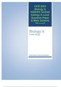 OCR 2023 Biology A H420/03: Unified  biology A Level Question Paper  & Mark Scheme  (Merged) Biology A Unified biology
