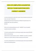 CON 2370 SIMPLIFIED ACQUISITION DIFICULT EXAM QUESTIONS WITH CORRECT ANSWERS