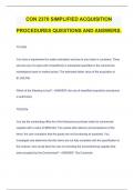CON 2370 SIMPLIFIED ACQUISITION PROCEDURES QUESTIONS AND ANSWERS