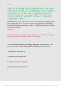 RN HESI NUTRITION EXAM&sol; HESI PN NUTRITION EXAM&vert; PN HESI NUTRITION PRACTICE EXAM ALL QUESTIONS AND CORRECT ANSWERS WITH RATIONALES&vert; MOST RECENT AND COMPLETE VERSION ALREADY GRADED A&plus;&vert; BRAND NEW&excl;&excl;&excl; quality exams in one package 