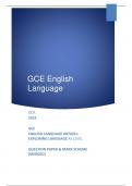 OCR 2023 GCE ENGLISH LANGUAGE H070/01: EXPLORING LANGUAGE AS LEVEL QUESTION PAPER & MARK SCHEME (MERGED)