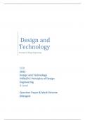 OCR 2023 Design and Technology H404/01: Principles of Design Engineering A Level Question Paper & Mark Scheme (Merged)