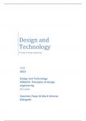 OCR 2023 Design and Technology H004/01: Principles of design engineering AS Level Question Paper & Mark Scheme (Merged)