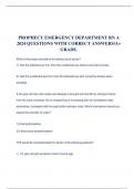 PROPHECY EMERGENCY DEPARTMENT RN A 2024 QUESTIONS WITH CORRECT ANSWERS/A+ GRADE.