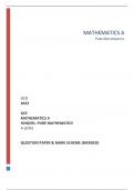 OCR 2023 GCE MATHEMATICS A H240/01: PURE MATHEMATICS A LEVEL QUESTION PAPER & MARK SCHEME (MERGED)