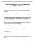 A & P II Straighterline BIO202 &vert; 2024 Questions & Answers &vert; 100&percnt; Correct &vert; Verified