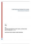 OCR 2023 GCE FURTHER MATHEMATICS B MEI Y436/01: FURTHER PURE WITH TECHNOLOGY A LEVEL QUESTION PAPER & MARK SCHEME (MERGED)