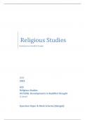 OCR 2023 GCE Religious Studies H573/06: Developments in Buddhist thought A Level Question Paper & Mark Scheme (Merged)