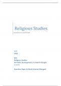 OCR 2023 GCE Religious Studies H573/05: Developments in Jewish thought A Level Question Paper & Mark Scheme (Merged)