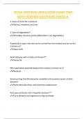 TEXAS CERTIFIED APPLICATOR EXAM PREP WITH VERIFIED SOLUTIONS RATED A&period;