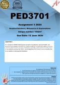 PED3701 Assignment 3 (COMPLETE ANSWERS) 2024 (154247) - DUE 12 June 2024