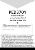 PED3701 Assignment 3 (ANSWERS) 2024 - DISTINCTION GUARANTEED