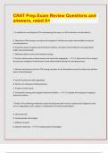 CRAT Prep Exam Review Questions and  answers&comma; rated A&plus;LATEST EXAM PREDICTIONS 2024