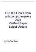 OPOTA Final Exam with correct answers 2024  Verified Paper  Latest Update