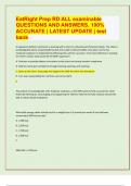 EatRight Prep RD ALL examinable  QUESTIONS AND ANSWERS&period; 100&percnt;  ACCURATE &vert; LATEST UPDATE &vert; test  bank