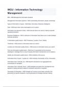 WGU - Information Technology Management
