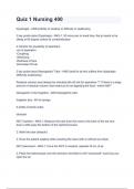 Quiz 1 Nursing 400 with 100&percnt; correct answers