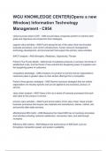 WGU KNOWLEDGE CENTER&lpar;Opens a new Window&rpar; Information Technology Management - C954