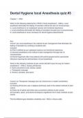 Dental Hygiene local Anesthesia quiz 