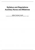 Syllabus and Regulations Auxiliary Nurse and Midwives