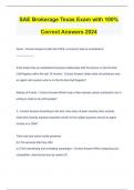 SAE Brokerage Texas Exam with 100&percnt; Correct Answers 2024
